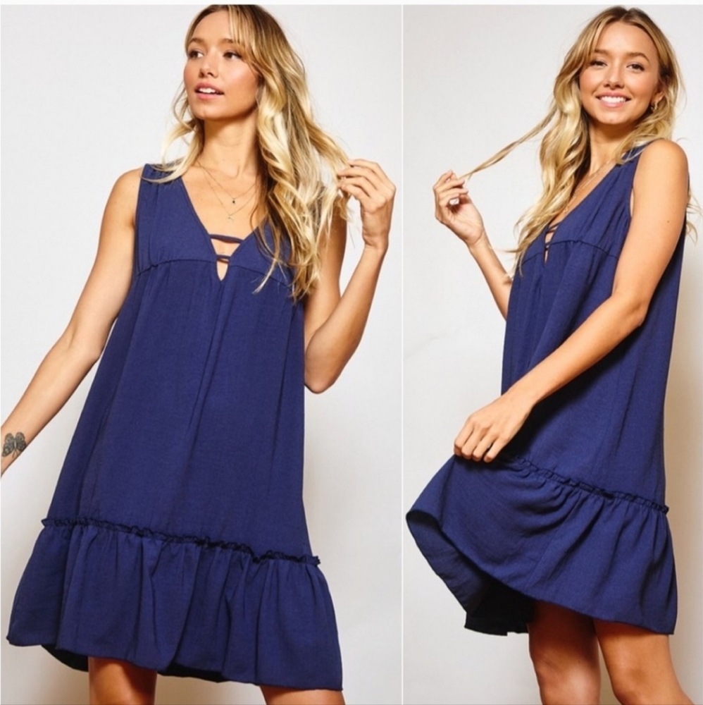 BRAND NEW! Blue Sleeveless Dress